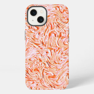 Lijkend op de textuur van een muur, zalmkleur iPhone 13 hoesje
