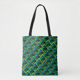 Lijkt groen op smarald, onder gouden rooster? tote bag