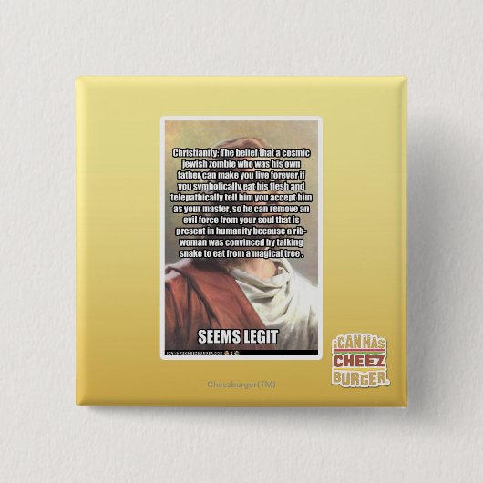 Lijkt legiit vierkante button 5,1 cm (Voorkant)