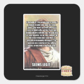 Lijkt legiit vierkante sticker (Voorkant)