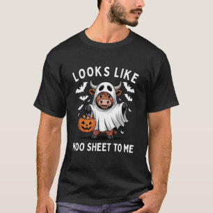 Lijkt Moo-vel op Me Grappige Koe Halloween T-shirt