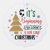 Lijkt veel op kerst ornament kaart (Voorkant)