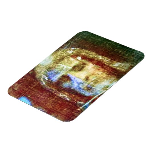 Lijkwade van Turijn Gezicht Jezus Christus Gekleur Magneet (Linkerzijde)