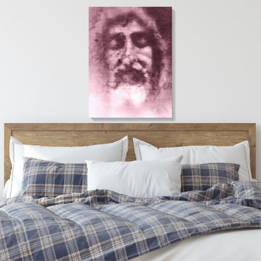 Lijkwade van Turijn: het gezicht van God, Jezus Ch Canvas Afdruk (Insitu (Slaapkamer))