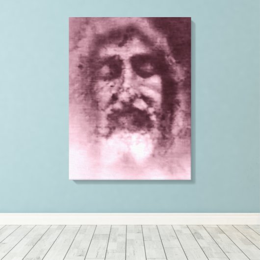 Lijkwade van Turijn: het gezicht van God, Jezus Ch Canvas Afdruk (Insitu (Houten vloer))