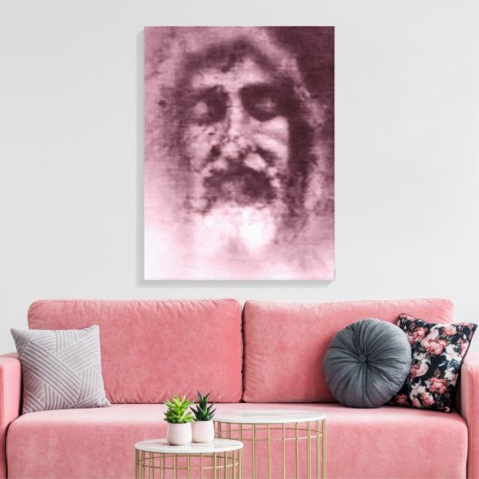 Lijkwade van Turijn: het gezicht van God, Jezus Ch Canvas Afdruk (Insitu (Woonkamer))
