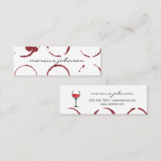 Lijm van vervormd glas mini visitekaartje (Voorkant / Achterkant)