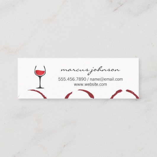 Lijm van vervormd glas mini visitekaartje (Achterkant)