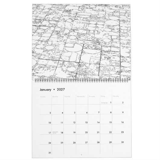 Lijn 2016-2017 Art Agenda Kalender (Jan 2027)