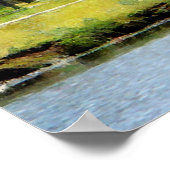 Lijn bloeiende bomen poster (Hoek)