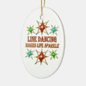 LIJN DANCING FANCY STARS KERAMISCH ORNAMENT (Links)