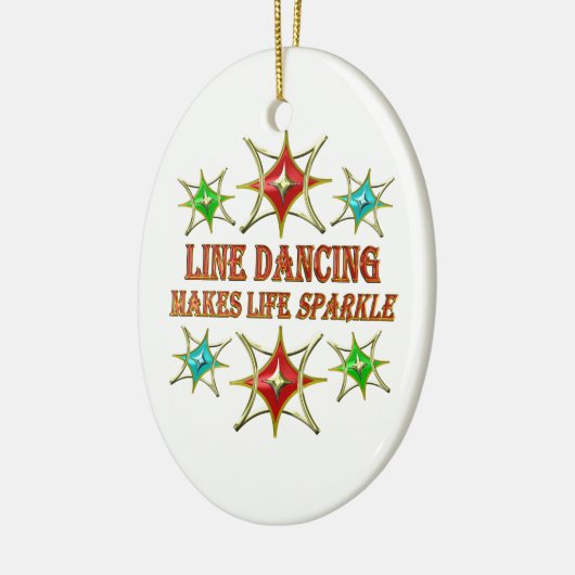 LIJN DANCING FANCY STARS KERAMISCH ORNAMENT (Links)