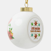LIJN DANCING FANCY STARS KERAMISCHE BAL ORNAMENT (Links)