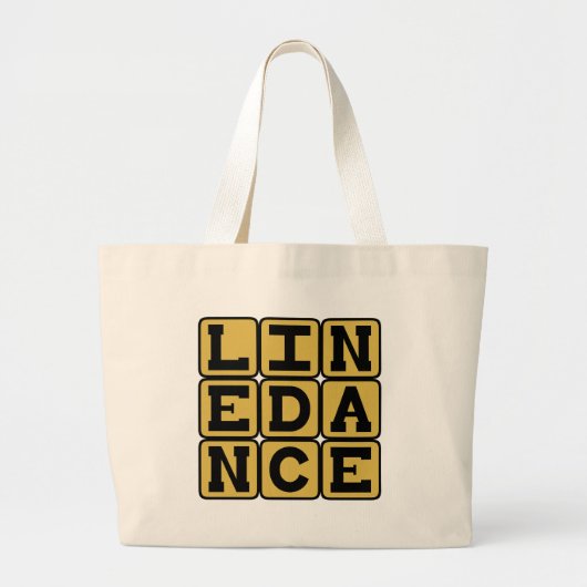 Lijn Dans, Gecoreografeerde Dans Grote Tote Bag (Voorkant)