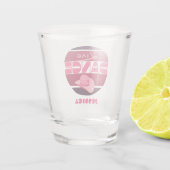 Lijn dans Liever roze feestdranken Shot Glas (Achterkant)