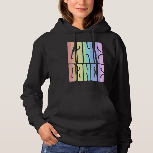 Lijn Dans Pastel Hippie Hoodie (Voorkant)