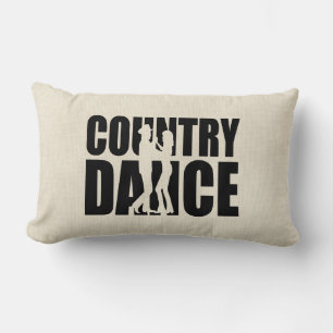 Lijn Dansen Cowboy Dans Country Muziek Ecru Zwart Kussen