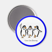 Lijn dansen: dansende pinguïns magneet (Voorkant / Achterkant)