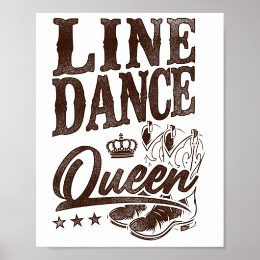Lijn dansen dansleraar Queen Line Dance Queen Poster (Voorkant)