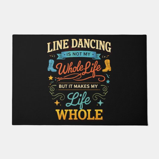 Lijn Dansen Hele Leven Danser Cadeau voor Dans Deurmat (Voorkant)