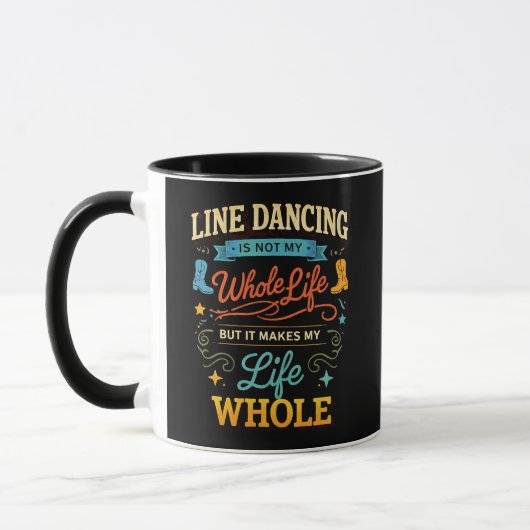 Lijn Dansen Hele Leven Danser Cadeau voor Dans Mok (Links)