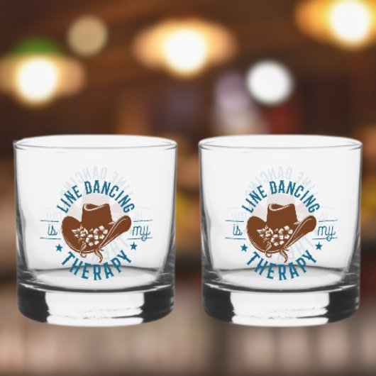 Lijn Dansen Is Mijn Therapie Grappige Dans Whisky Glas