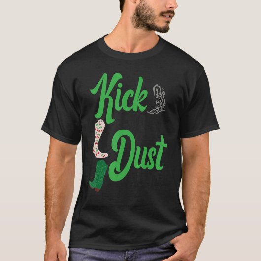 Lijn dansen leraar schop het stof omhoog t-shirt (Voorkant)