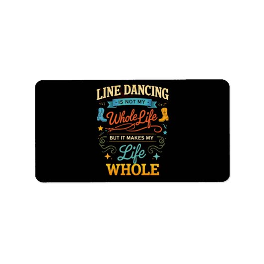 Lijn Dansen Levenslang Danser Cadeau voor Dans Etiket (Voorkant)