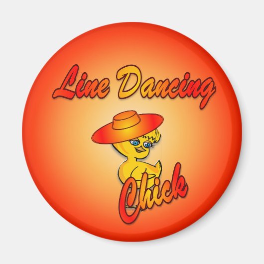 Lijn dansend chick #5 magneet (Voorkant)