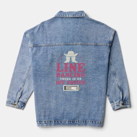 Lijn dansend dans leraar Lijn dansen Er is geen Denim Jacket (Achterkant)