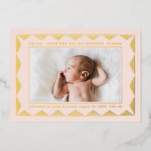 Lijn driehoekspatroon Fotoaankondiging Folie Uitnodiging (Voorkant)