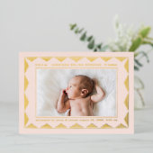 Lijn driehoekspatroon Fotoaankondiging Folie Uitnodiging (Staand Voorkant)