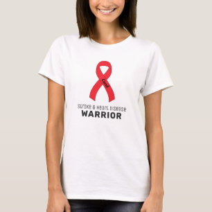 Lijn- en hartziekte Lint-wit T-shirt