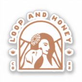 Lijn en honing vertegenwoordigen de Sticker van de (Voorkant)