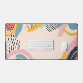 Lijn- en puntpatronen met tekstruimte bureaumat (Keyboard & Muis)