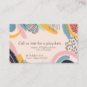 Lijn- en puntpatronen met tekstruimte visitekaartje (Achterkant)