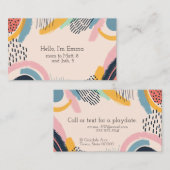 Lijn- en puntpatronen met tekstruimte visitekaartje (Voorkant / Achterkant)