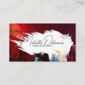 Lijn en textuur verven | Creatieve kunst Visitekaartje (Voorkant)