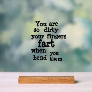 Lijn Farty Fingers Acryl Bord