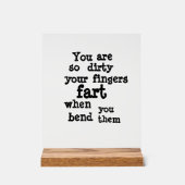 Lijn Farty Fingers Acryl Bord (Voorkant)