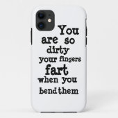 Lijn Farty Fingers Case-Mate iPhone Case (Achterkant)