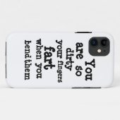 Lijn Farty Fingers Case-Mate iPhone Case (Achterkant (horizontaal))