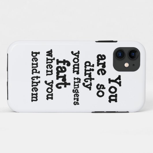 Lijn Farty Fingers Case-Mate iPhone Case (Achterkant (horizontaal))