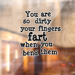 Lijn Farty Fingers Raamsticker
