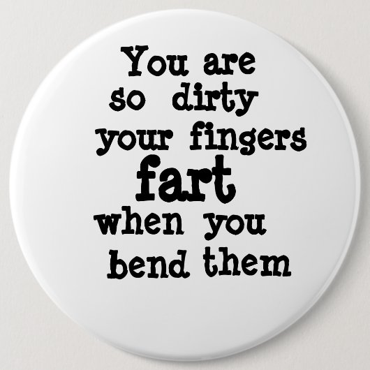 Lijn Farty Fingers Ronde Button 6,0 Cm (Voorkant)