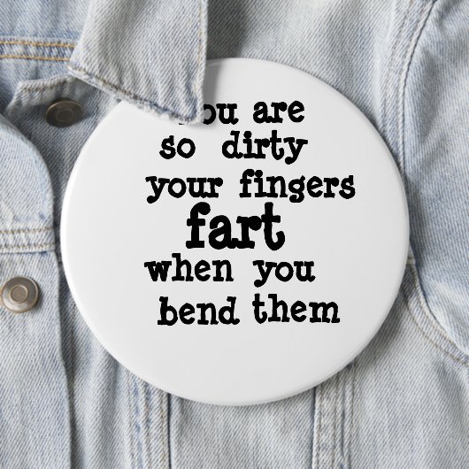 Lijn Farty Fingers Ronde Button 6,0 Cm (In situ)