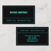 Lijn gespleten donkere kleur modern visitekaartje (Voorkant / Achterkant)