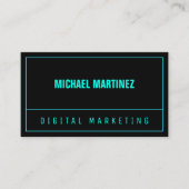 Lijn gespleten donkere kleur modern visitekaartje (Voorkant)