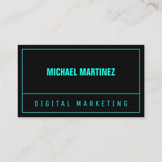 Lijn gespleten donkere kleur modern visitekaartje (Voorkant)