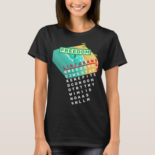 Lijn getekend (donker) t-shirt (Voorkant)
